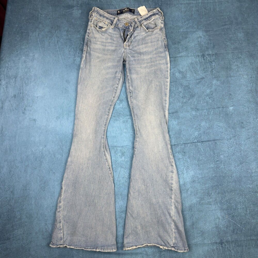 Y2K Hollister Low Rise Vintage Flare Jeans Womens 24 / XS Light Wash